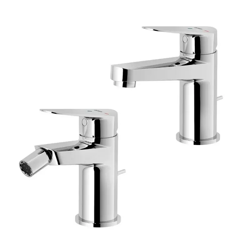 Set miscelatori lavabo e bidet Nobili Blues cromati a risparmio idrico Promozione