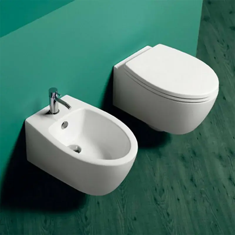 Sanitari sospesi Rimless Simas LFT Spazio con copriwater soft close incluso Prezzo Di Fabbrica