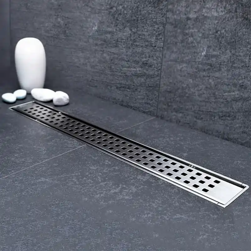 Affare Canalina doccia a pavimento 75 cm con griglia e scarico incluso in acciaio inox cromato