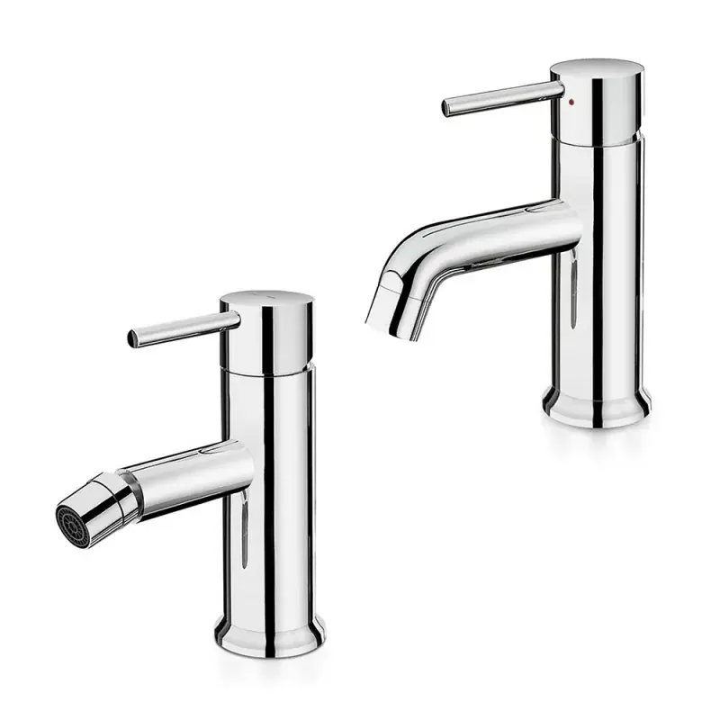 Vendita Finale Set miscelatori lavabo e bidet cromati serie Manola piletta inclusa