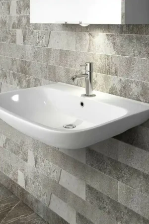 Acquista Ora Lavabo bagno sospeso 65 cm in ceramica bianco lucido Rak Origin