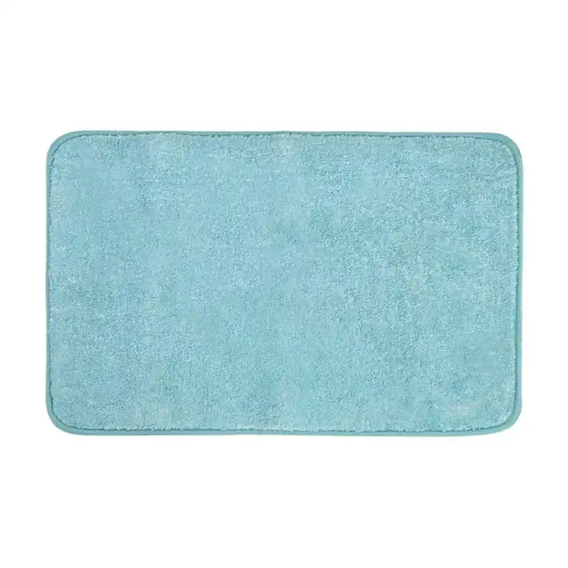Tappeto bagno antiscivolo 40x60 cm verde acqua in poliestere Nuvola Direttamente Dal Produttore