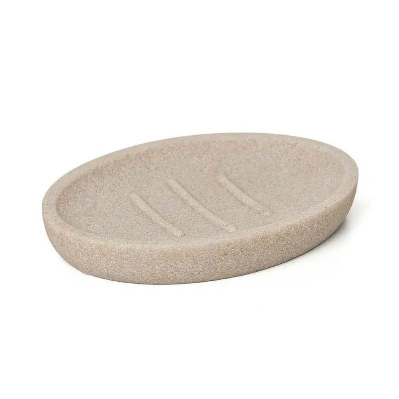 Portasapone bagno in resina beige design moderno linea Sahara Spedito Oggi