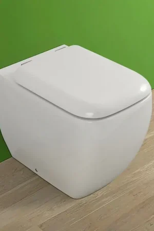 Water filomuro singolo Metropolitan bianco completo di Copriwater avvolgente Prezzo Di Fabbrica