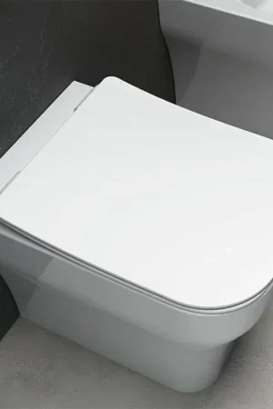 Wc filo muro rimless con scarico traslato Olympia serie Synthesis bianco lucido Economico