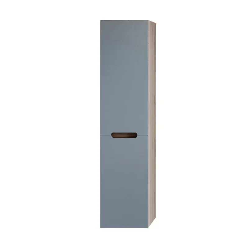 Acquista Ora Pensile bagno sospeso rovere fumo e blu pastello H 140 ante soft-close Iris