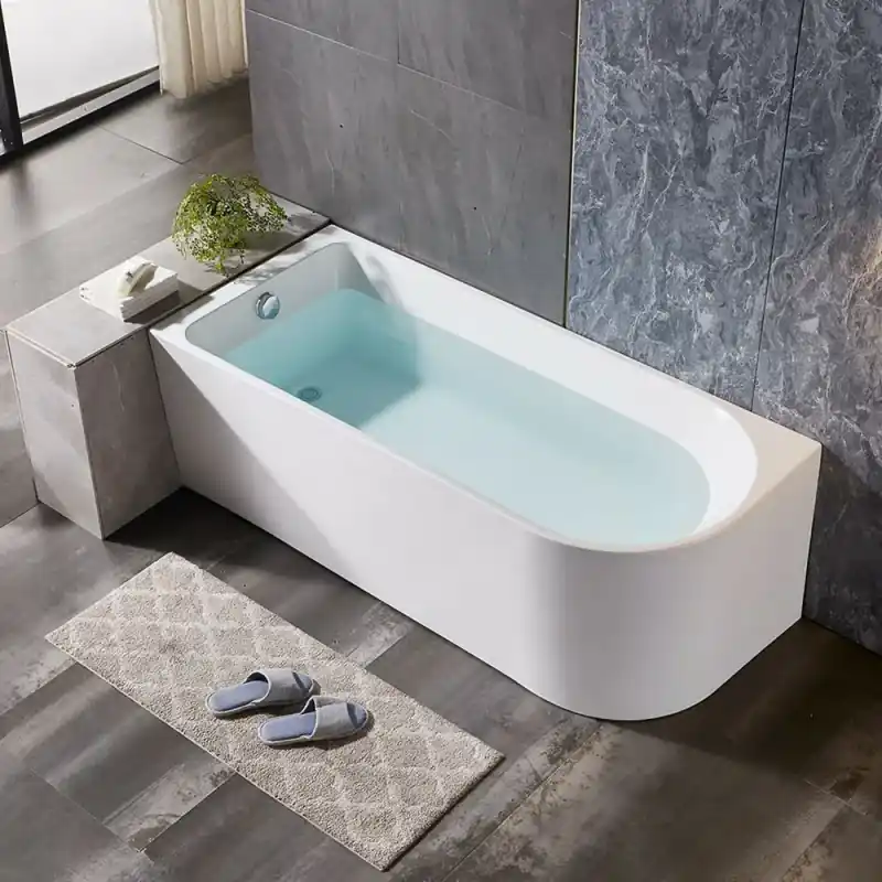 Professionale Vasca da bagno angolare lato destro 75x170 cm scarico incluso Corinne