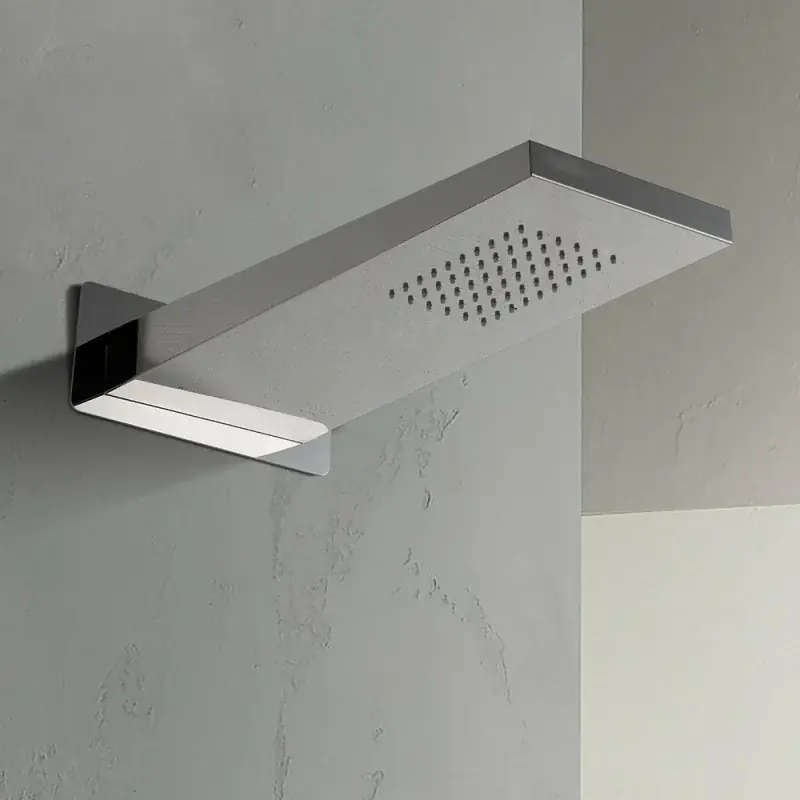 Soffione doccia a sbalzo 22x50 cm cromato in acciaio inox Quantità Limitata