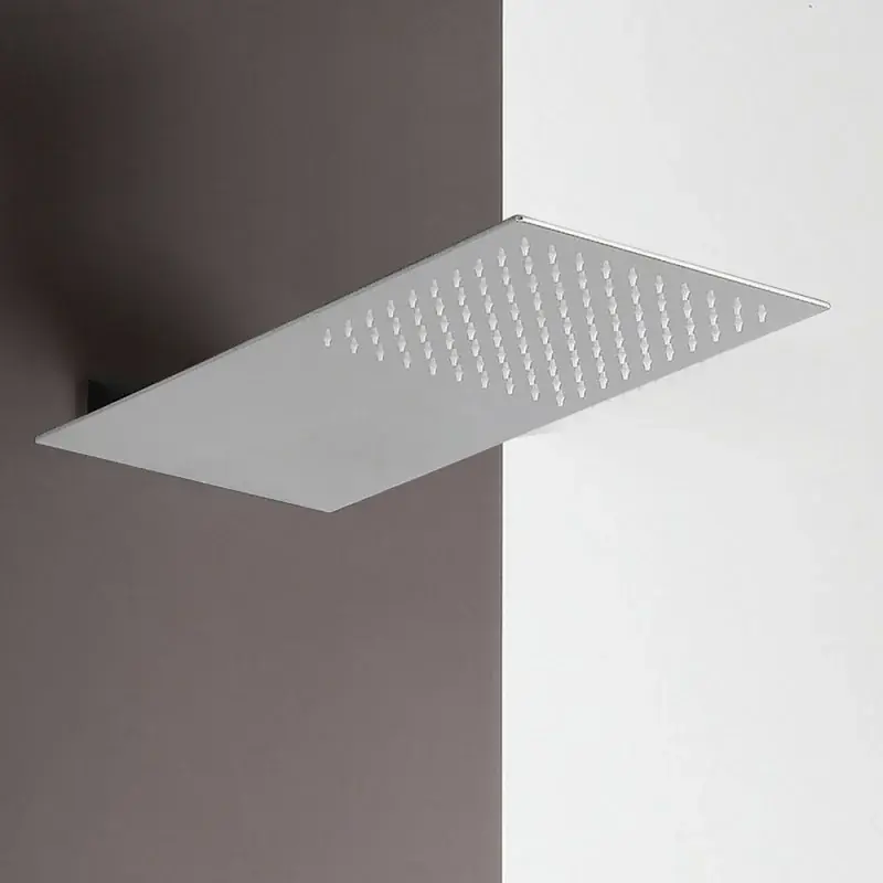 Soffione doccia a sbalzo slim 25x52 cm cromato in acciaio inox Subito Disponibile