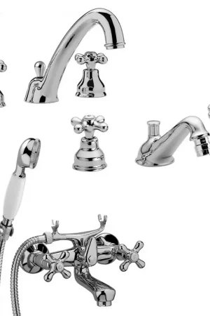 Affare Set miscelatori Paffoni Iris lavabo canna alta bidet e vasca con scarico incluso