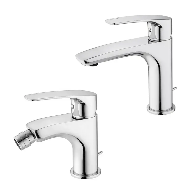 Offerta Lampo Set miscelatori Paffoni Lime lavabo e bidet con scarico incluso