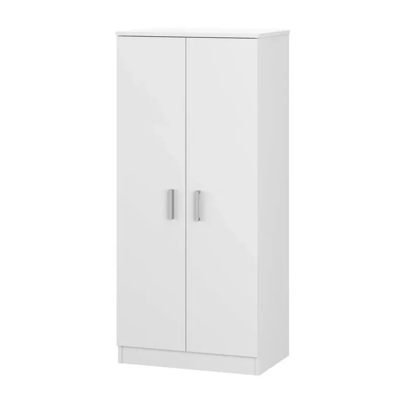 Mobile scarpiera H 180 cm in legno bianco con ante e ripiani regolabili Offerta Del Giorno