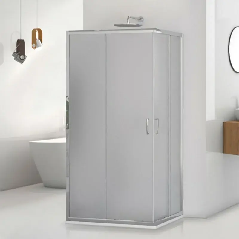 Box doccia 3 lati 70x100x70 cm doppio scorrevole vetro stampato Tay Prezzo Ridotto