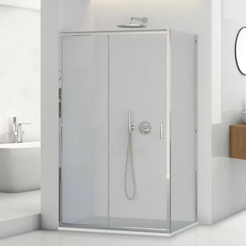 Direttamente Dal Produttore Box doccia angolare 70x140 cm scorrevole in cristallo temperato Tay