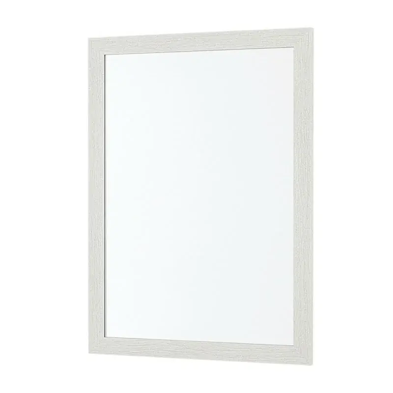 Offerta Lampo Specchio bagno 57x67 cornice bianco effetto legno reversibile Wood