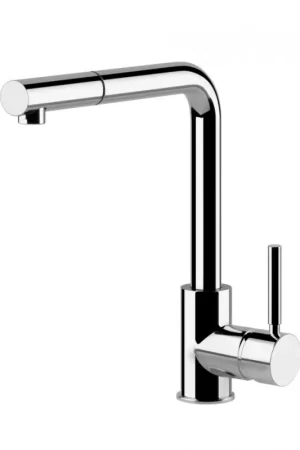 PRONTA CONSEGNA - Gessi Miscelatore monocomando con doccetta estraibile Neutron Collection 17169 031 finitura cromato Economico