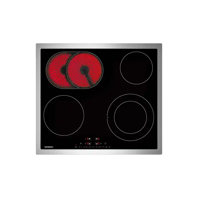 Gaggenau Piano cottura elettrico CE261114 in vetroceramica con cornice in acciaio da 60 cm Popolare
