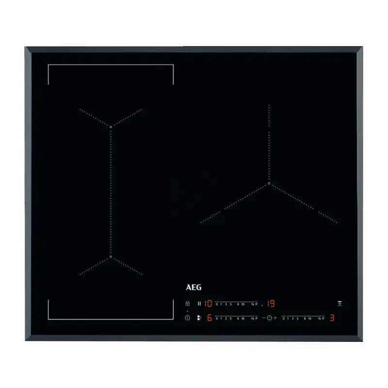 PRONTA CONSEGNA - AEG Piano cottura a induzione Bridge IKE 63443 FB finitura vetroceramica nero bisellato da 60 cm Quantità Limitata