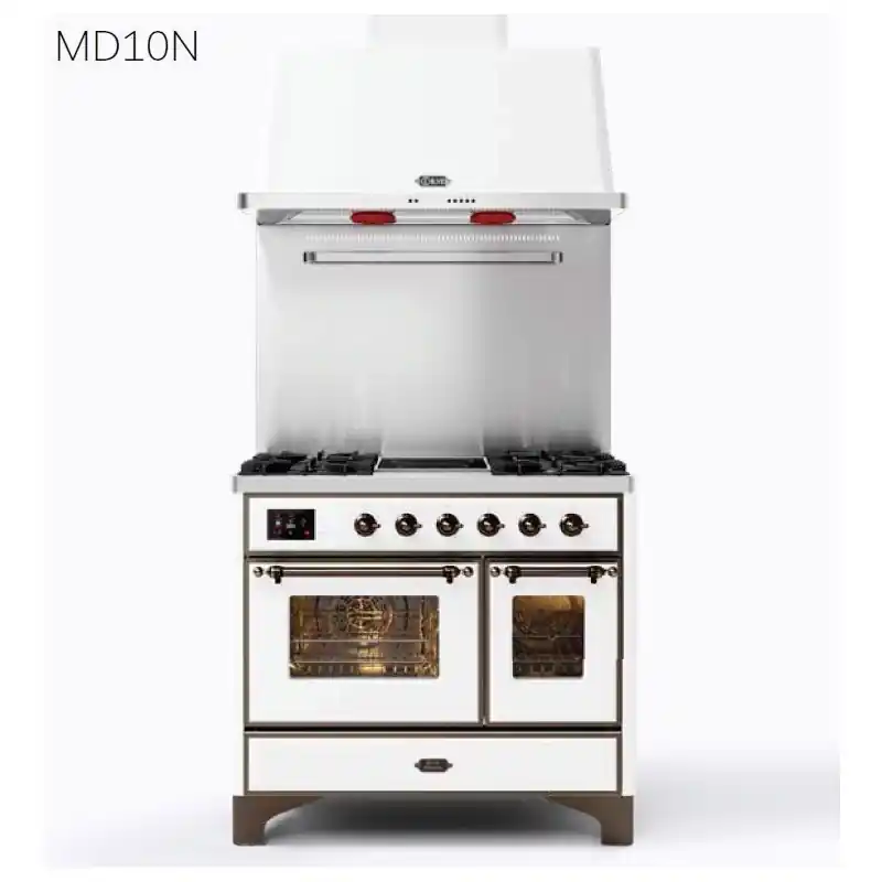 Ilve Cucina MD10N Majestic MD10FDNE3 doppio forno e piano cottura 6 fuochi con fry top da 100 cm A Buon Prezzo