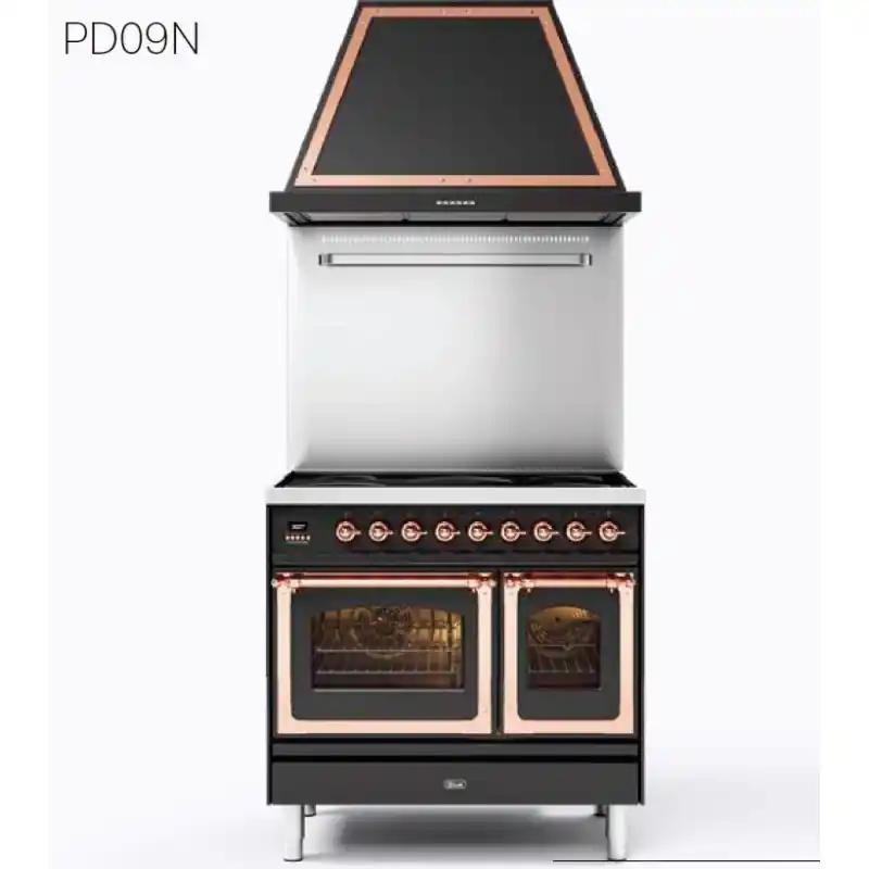 Ilve Cucina PD09N da incasso Nostalgie PD09FNE3 doppio forno e piano cottura 6 fuochi con fry top da 90 cm Vendita Finale