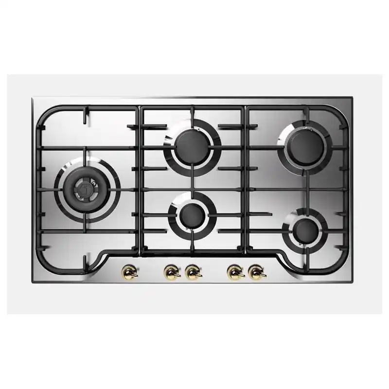 Direttamente Dal Produttore Ilve Piano cottura gas Nostalgie HCB90SDN in acciaio inox da 86 cm