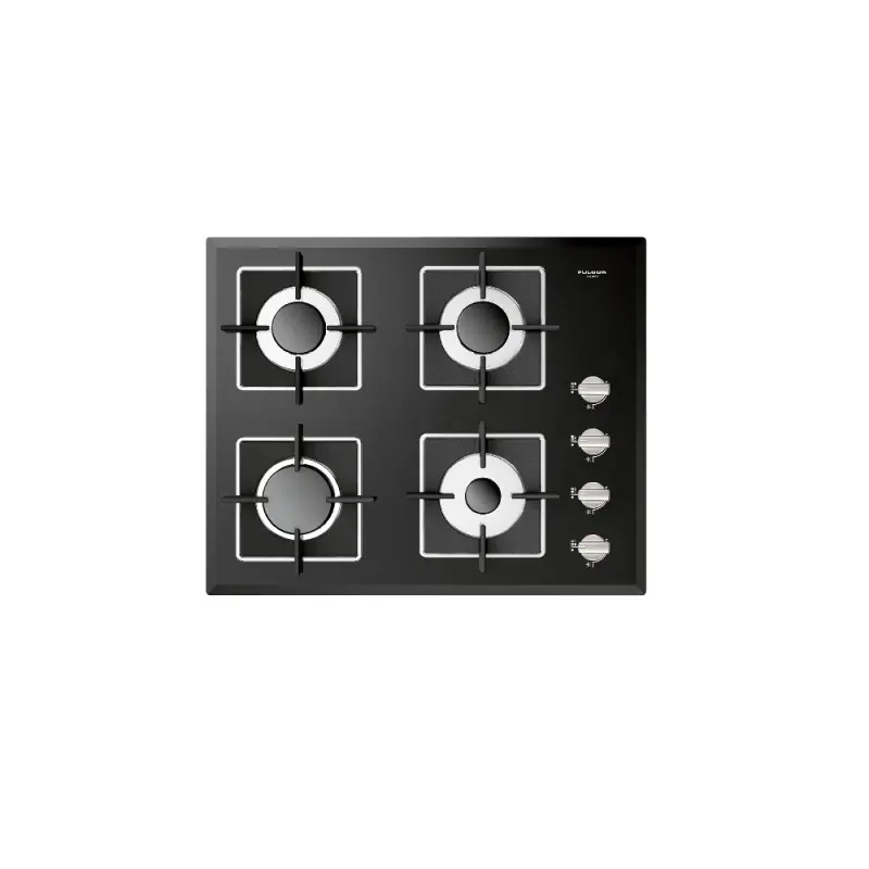 A Buon Prezzo Fulgor Piano cottura a gas FCH 604 G BK finitura vetro nero da 62 cm