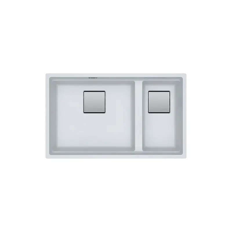 Franke Lavello due vasche Vasche Kubus 2 Sottotop KNG 120 125.0529.874 finitura fragranite bianco da 72x42 cm Più Venduto