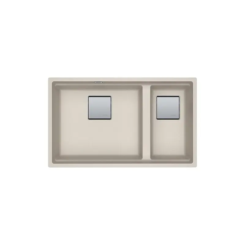 Franke Lavello due vasche Vasche Kubus 2 Sottotop KNG 120 125.0529.858 finitura fragranite sahara da 72x42 cm Di Tendenza