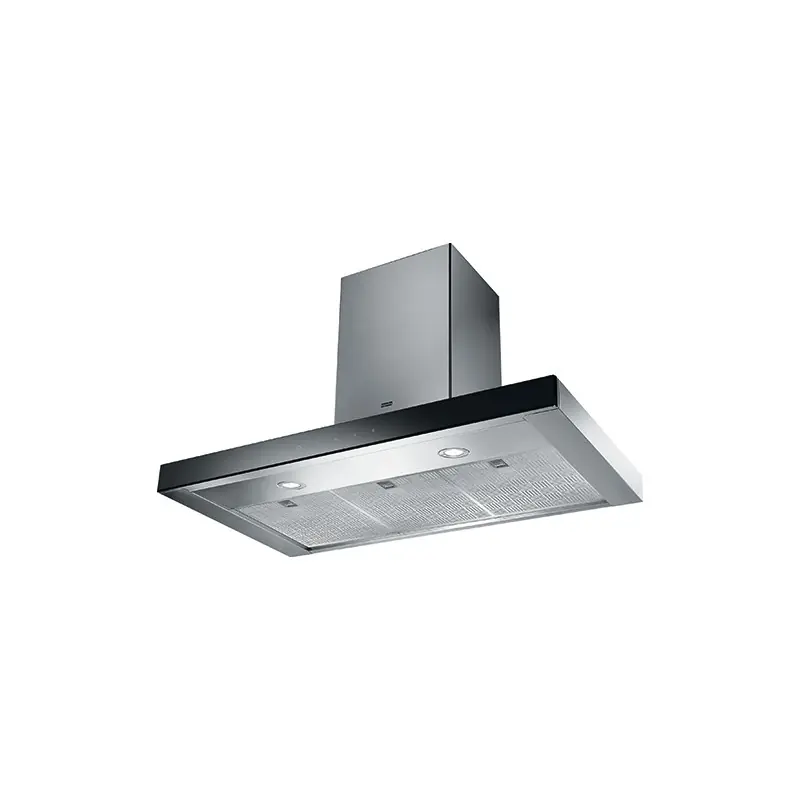 Subito Disponibile Franke Cappa a parete Mythos FCR 925 TC BK XS 325.0654.002 finitura inox e cristallo nero da 90 cm
