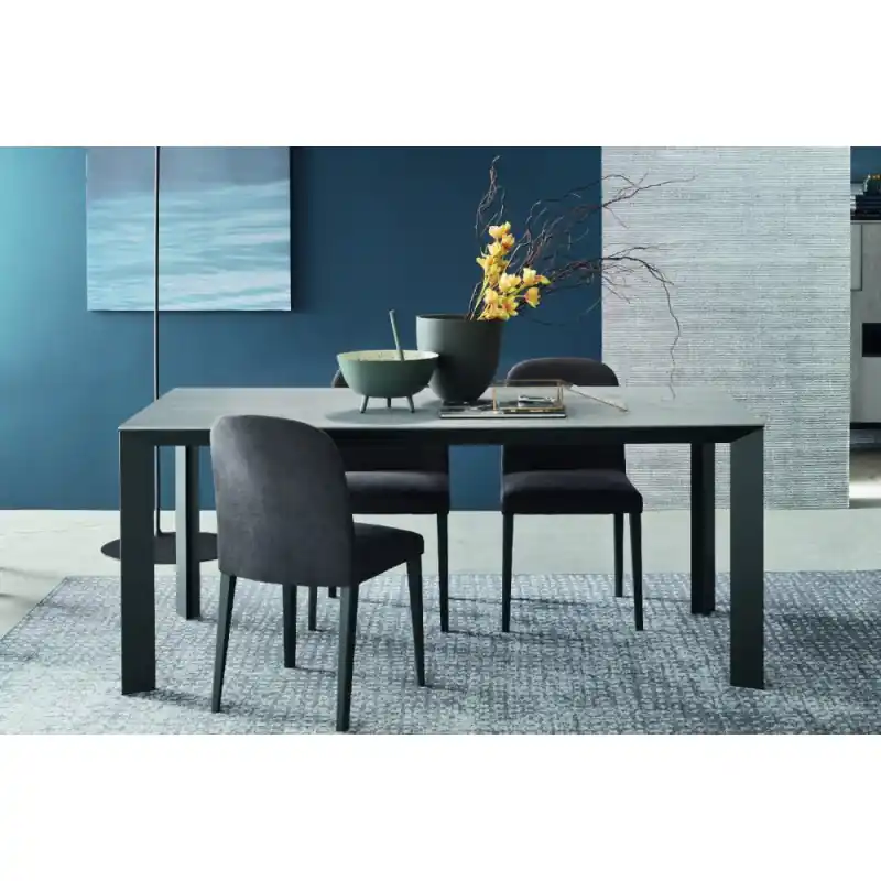 Pagamento Sicuro Maronese Acf Tavolo fisso DAFNE con struttura in metallo e piano in legno da L.140 cm