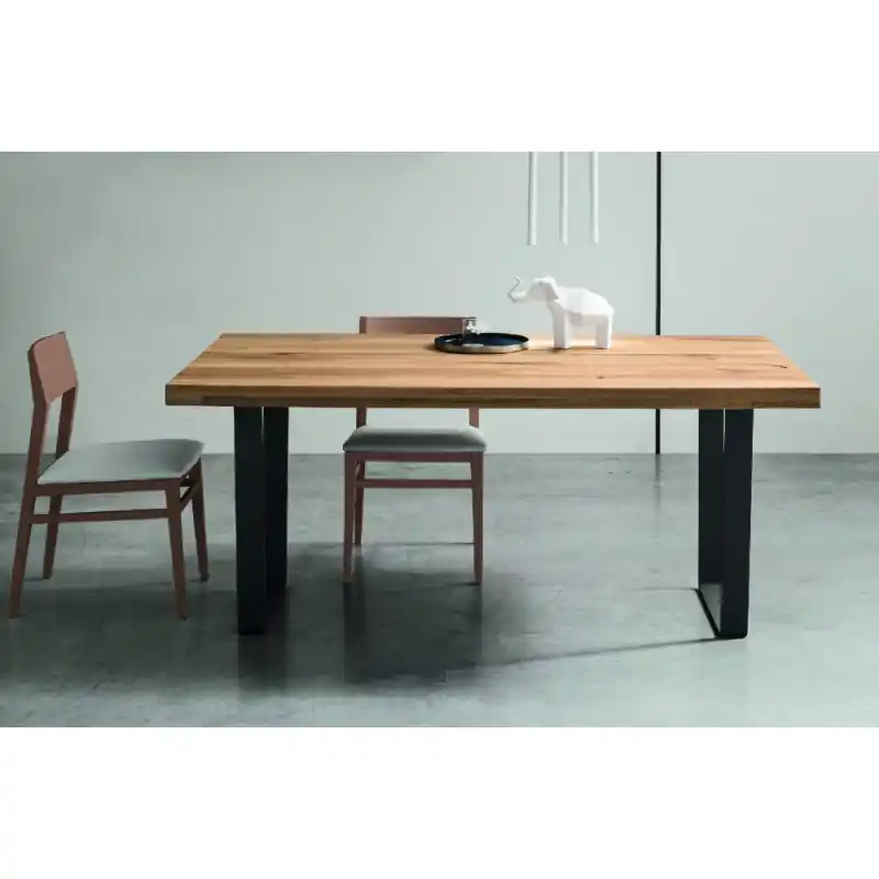 Maronese Acf Tavolo fisso STRONG con struttura in metallo e piano in legno da L.180 cm Promo Stagionale
