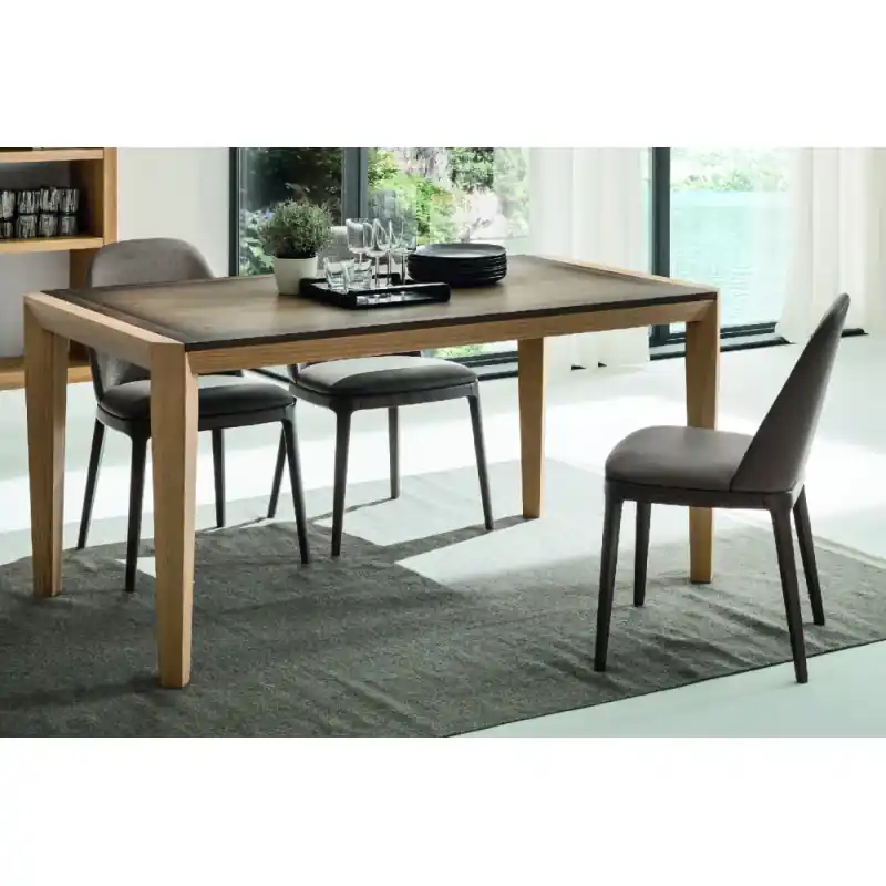 Maronese Acf Tavolo allungabile PRISMA con struttura in frassino e piano in legno da L.160(240) cm - Con 2 allunghe laterali Offerta Lampo