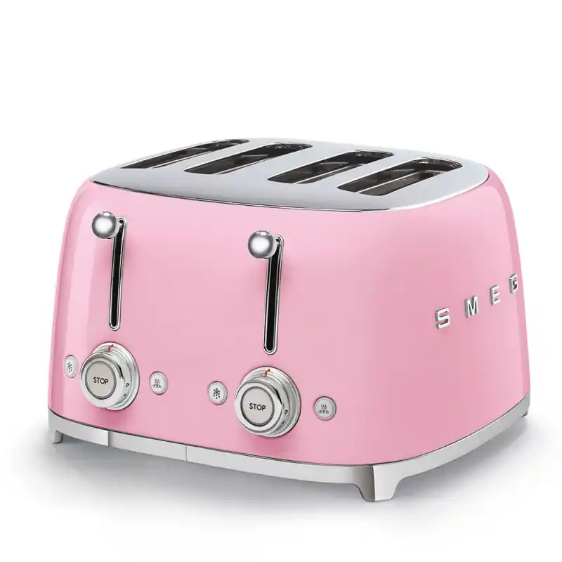 Promo Stagionale PRONTA CONSEGNA - Smeg Tostapane 4x4 TSF03PKEU finitura rosa