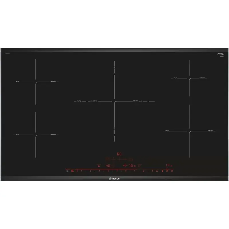 Esclusivo Bosch Piano cottura a induzione PIV975DC1E in vetroceramica nero da 90 cm - Serie 8