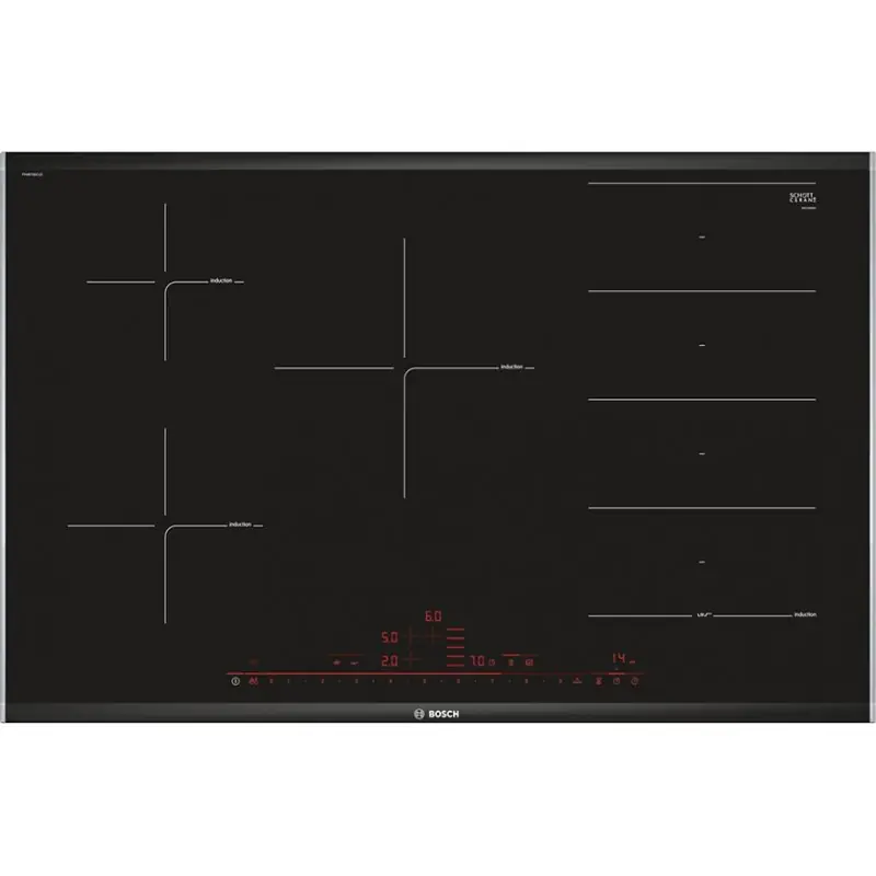 Promozione Esclusiva PRONTA CONSEGNA - Bosch Piano cottura a induzione PXV875DC1E in vetroceramica nero da 80 cm - Serie 8