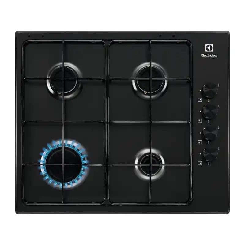 PRONTA CONSEGNA - Electrolux Piano cottura a gas Slim Profile KGS6404B finitura nero da 60 cm Prezzo Scontato