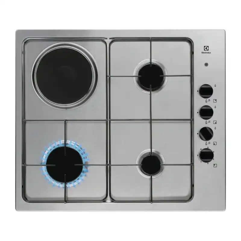 PRONTA CONSEGNA - Electrolux Piano cottura misto elettrico e gas EGL62821OX finitura inox da 55 cm Professionale