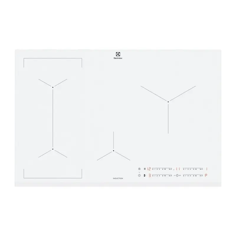 Electrolux Piano cottura a induzione Bridge EIL83443BW in vetroceramica bianco da 78 cm Must-Have