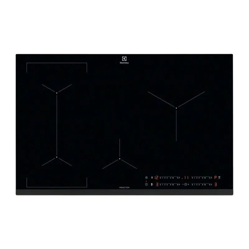 PRONTA CONSEGNA - Electrolux Piano cottura a induzione Bridge EIL83443 in vetroceramica nero da 78 cm Compra Oggi Stesso