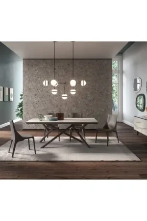 Acquista Ora Ozzio Tavolo allungabile Random art. T251 con struttura in metallo e piano a scelta da 170x90 cm - Con allunghe interne