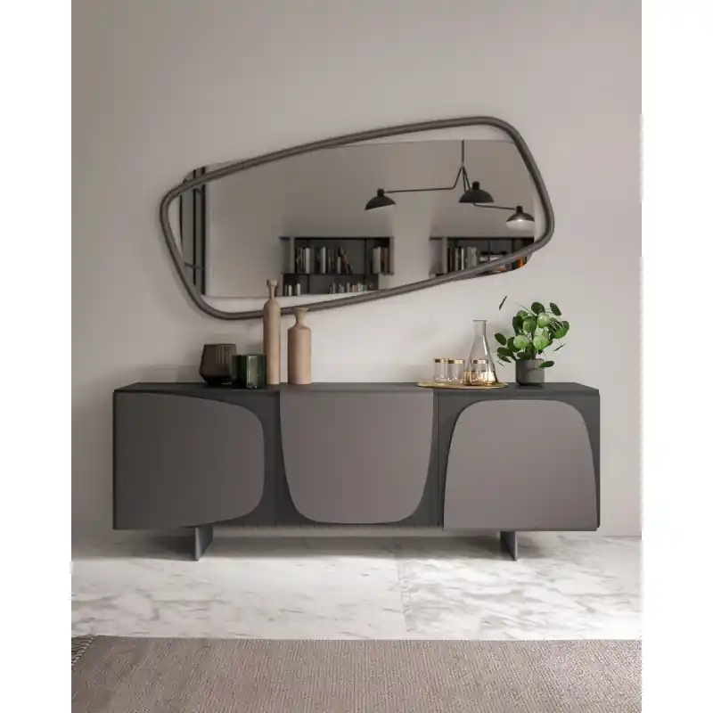 Promozione Ozzio Specchio Golden Wood art. X037 con cornice in legno da 188.5x87.5 cm