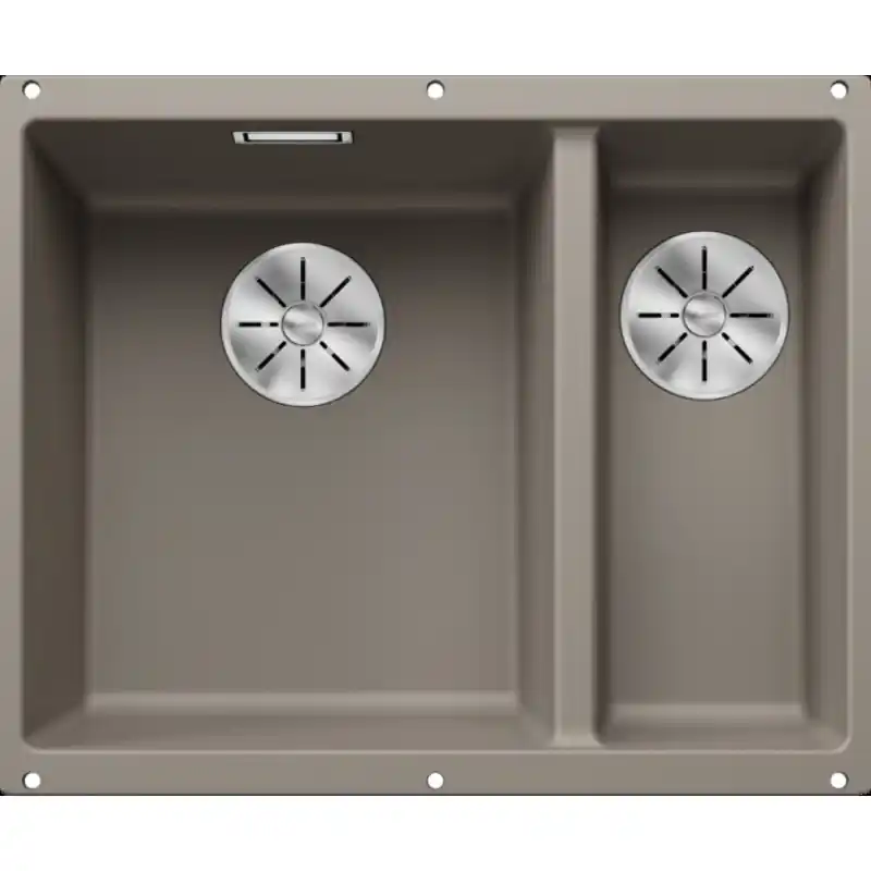 Blanco Lavello una vasca SX con vaschetta SUBLINE 340/160-U 1517430 finitura tartufo da 55.5x46 cm - Sottotop Offerta Speciale