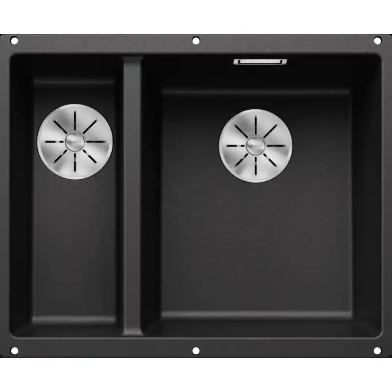 Affare PRONTA CONSEGNA - Blanco Lavello una vasca DX con vaschetta SUBLINE 340/160-U 1520402 finitura antracite da 55.5x46 cm - Sottotop