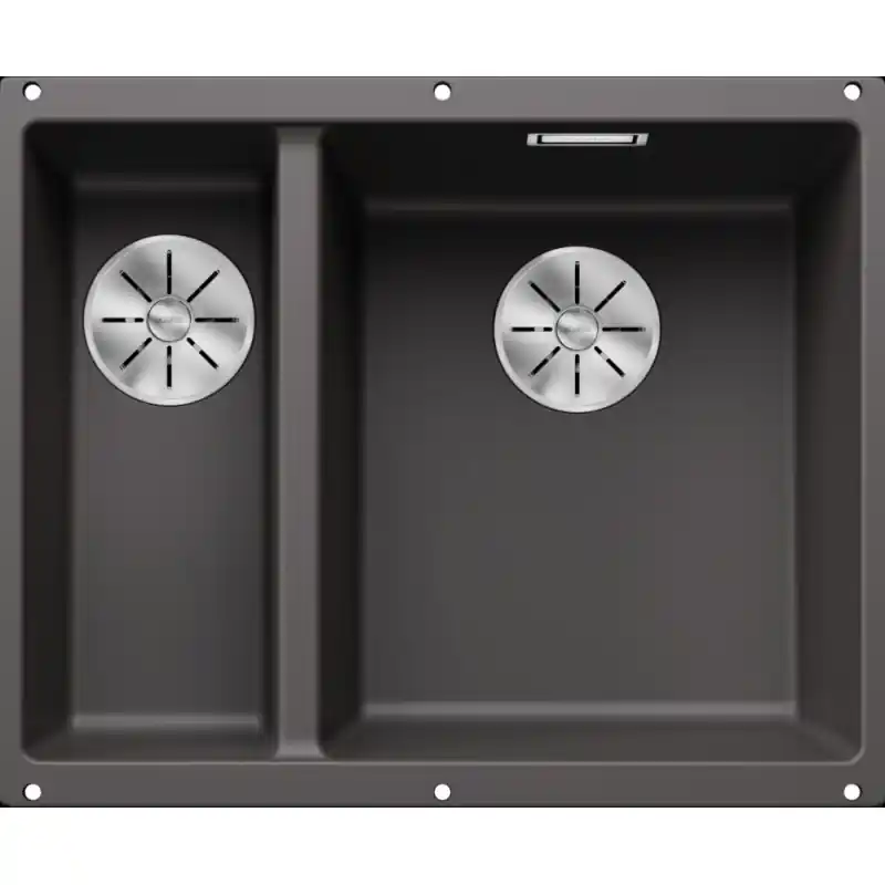 Prezzo Basso PRONTA CONSEGNA - Blanco Lavello una vasca DX con vaschetta SUBLINE 340/160-U 1520403 finitura grigio roccia da 55.5x46 cm - Sottotop