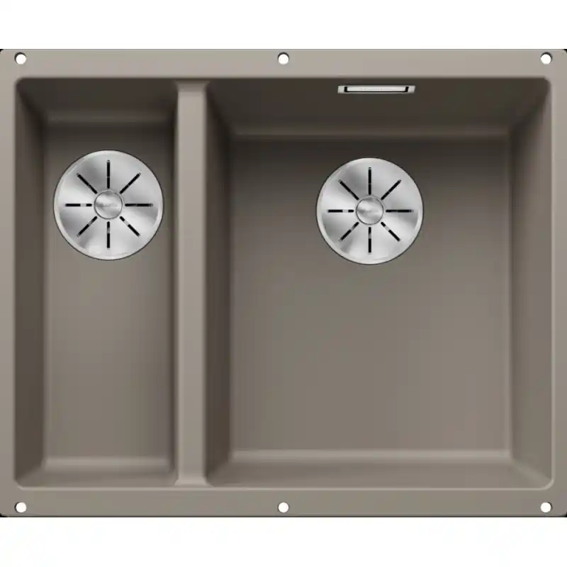 Affare Blanco Lavello una vasca DX con vaschetta SUBLINE 340/160-U 1520409 finitura tartufo da 55.5x46 cm - Sottotop