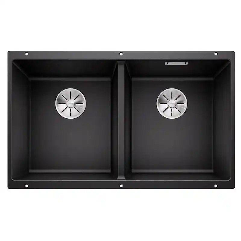 PRONTA CONSEGNA - Blanco Lavello due vasche SUBLINE 350/350-U 1518591 finitura antracite da 75.5x46 cm - Sottotop Pagamento Sicuro
