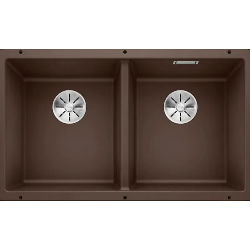 Scelto Dai Clienti PRONTA CONSEGNA - Blanco Lavello due vasche SUBLINE 350/350-U 1518599 finitura caffè da 75.5x46 cm - Sottotop