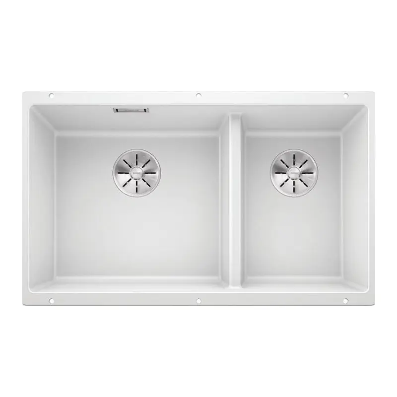 A Buon Prezzo PRONTA CONSEGNA - Blanco Lavello due vasche SUBLINE 430/270-U 1523155 finitura bianco da 75.5x46 cm - Sottotop
