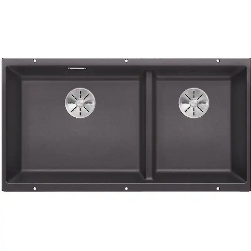 Acquista Ora PRONTA CONSEGNA - Blanco Lavello due vasche SUBLINE 480/320-U 1519475 finitura grigio roccia da 85.5x46 cm - Sottotop