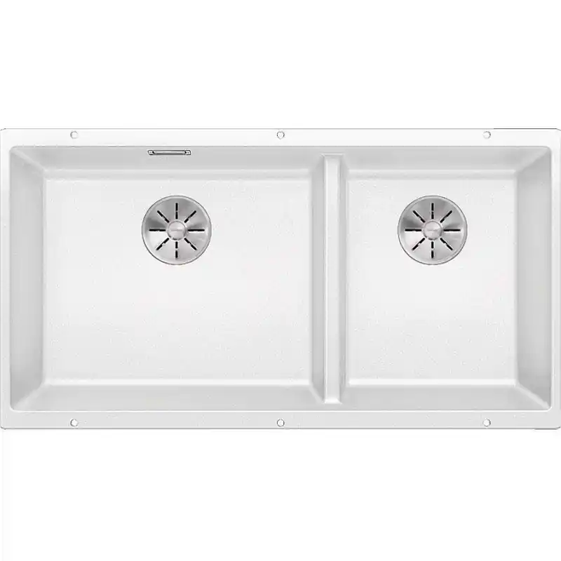 Promo Stagionale PRONTA CONSEGNA - Blanco Lavello due vasche SUBLINE 480/320-U 1519478 finitura bianco da 85.5x46 cm - Sottotop